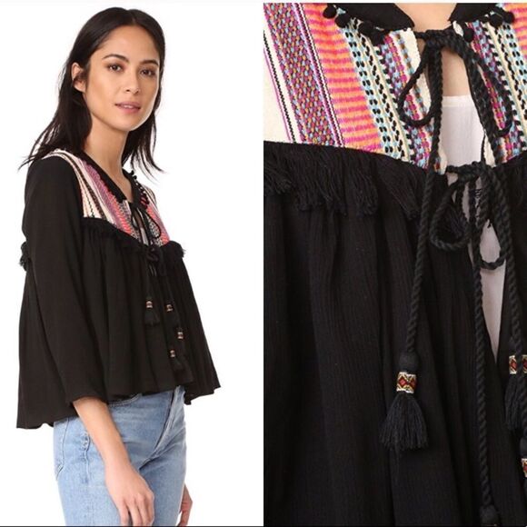 RAHI CALI embroidered fringe crinkle jacket - Picture 12 of 12